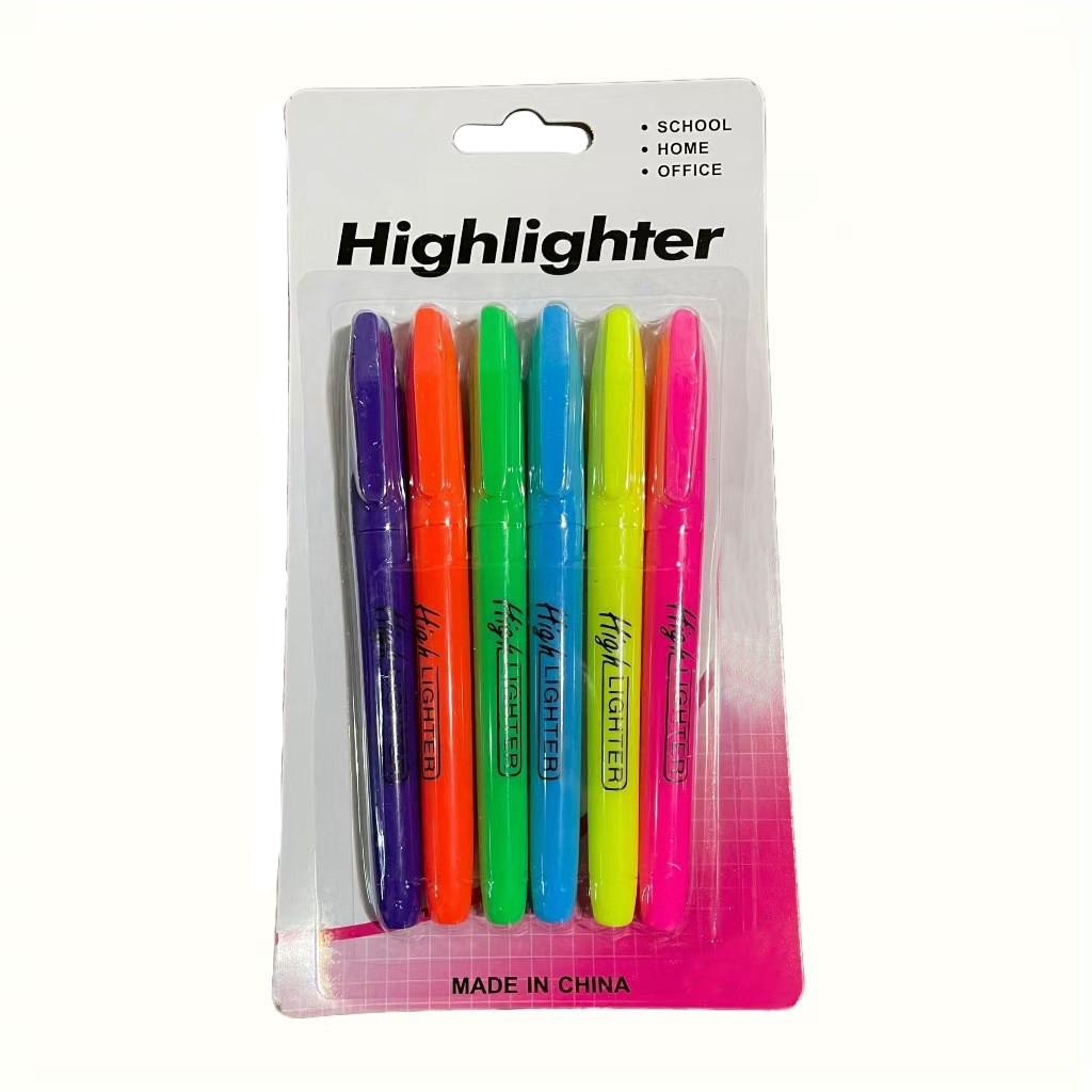 6 PC POCKET HIGHLIGHTER PEN SET