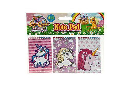 3PK TOP SPIRAL 3X5'' 50PAGE UNICORN DES. LINED NOTE BOOK