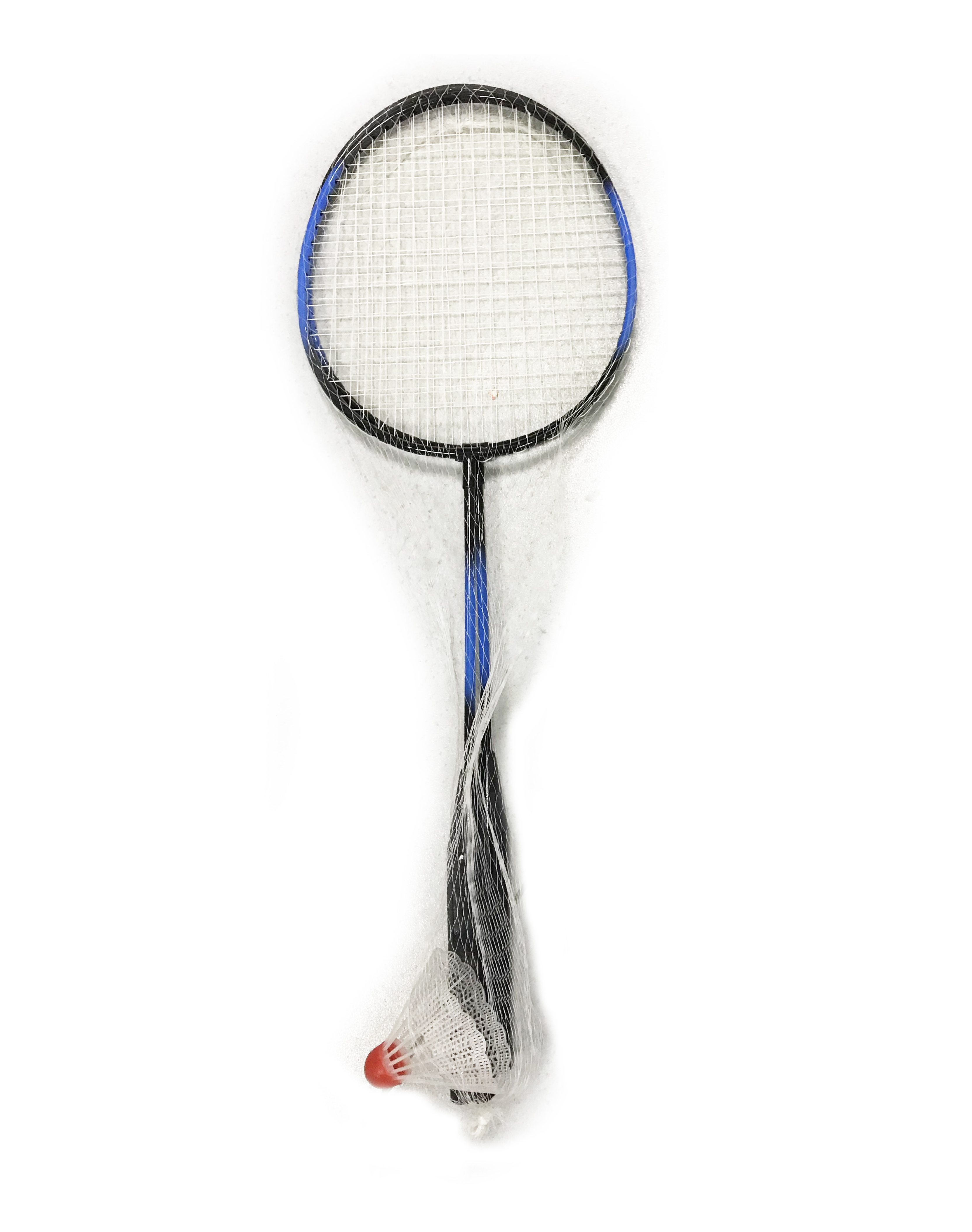 METAL BADMINTON SET IN NET BAG 2TONE COLS.BLK/BLUE BLACK/PINK