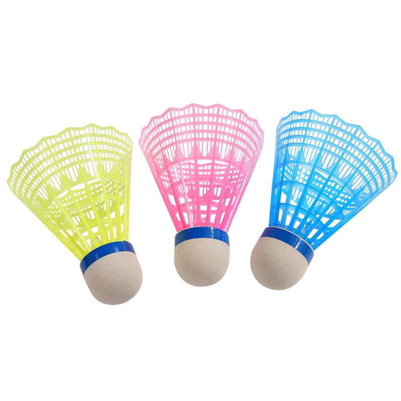 6PC STRONG BRIGHT COLOUR SHUTTLECOCKS IN PLASTIC TUBE
