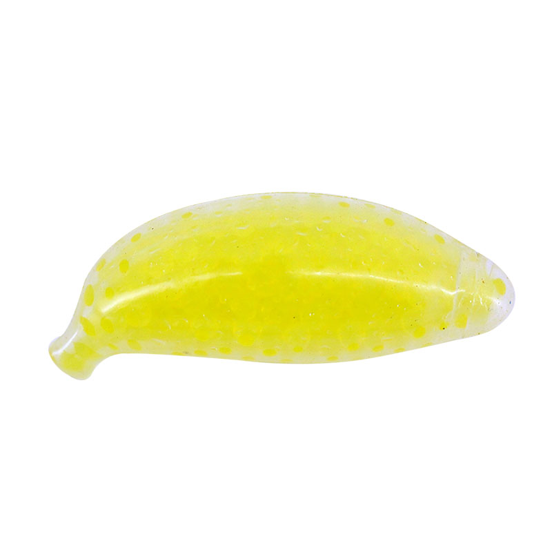 13CM SQUISHY BEAD BANANA IN POLYBAG 24PCS IN DISPLAY BOX.