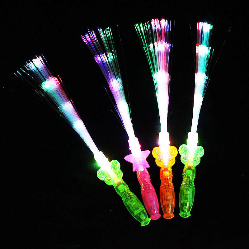 3ASST 41CM FIBRE OPTIC LIGHT UP WAND 3 STYLES EACH IN PBHC