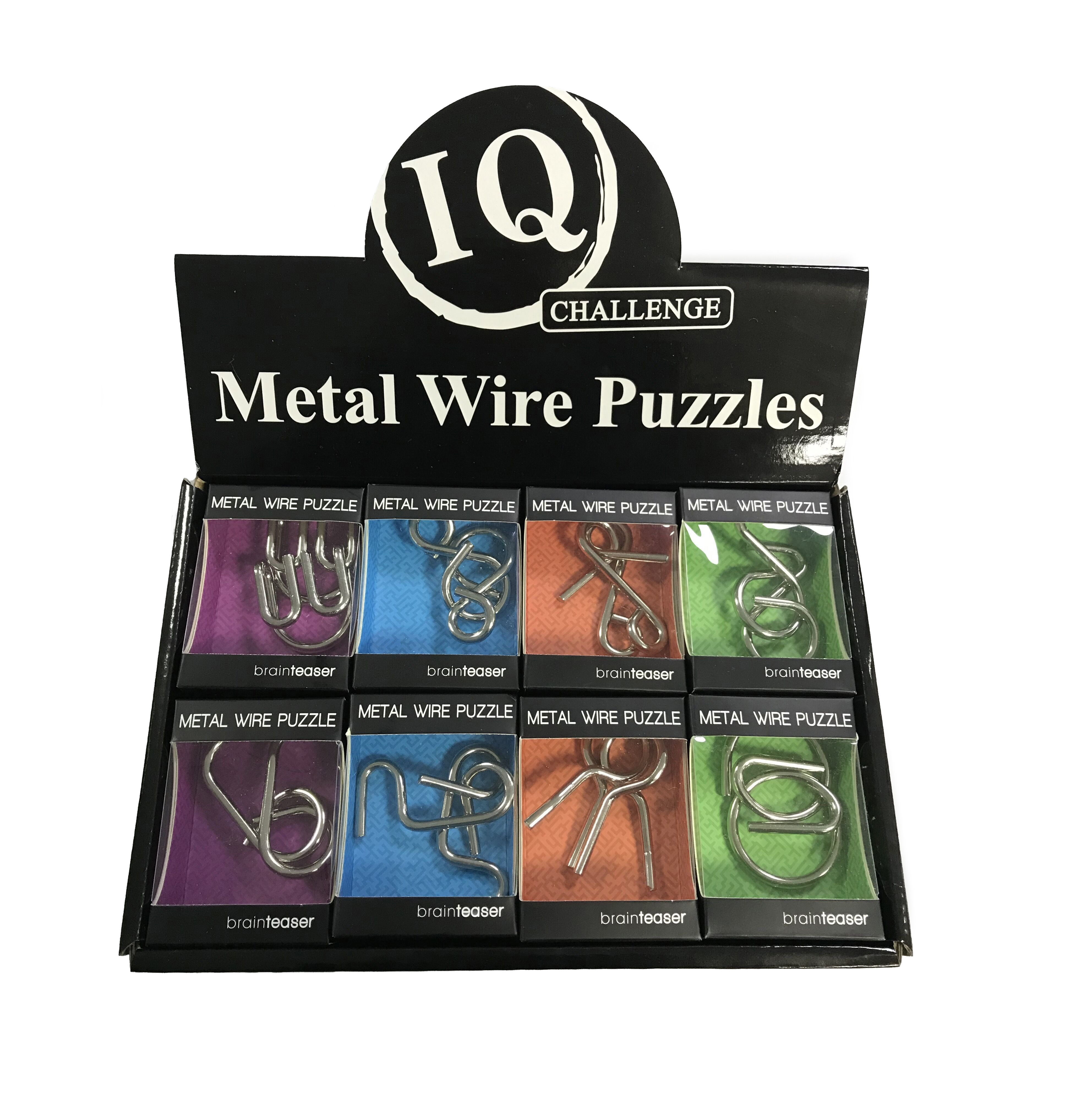 8ASST 5-6CM METAL PUZZLES IQ CHALLENGE EACH IN BOX 24D/BOX