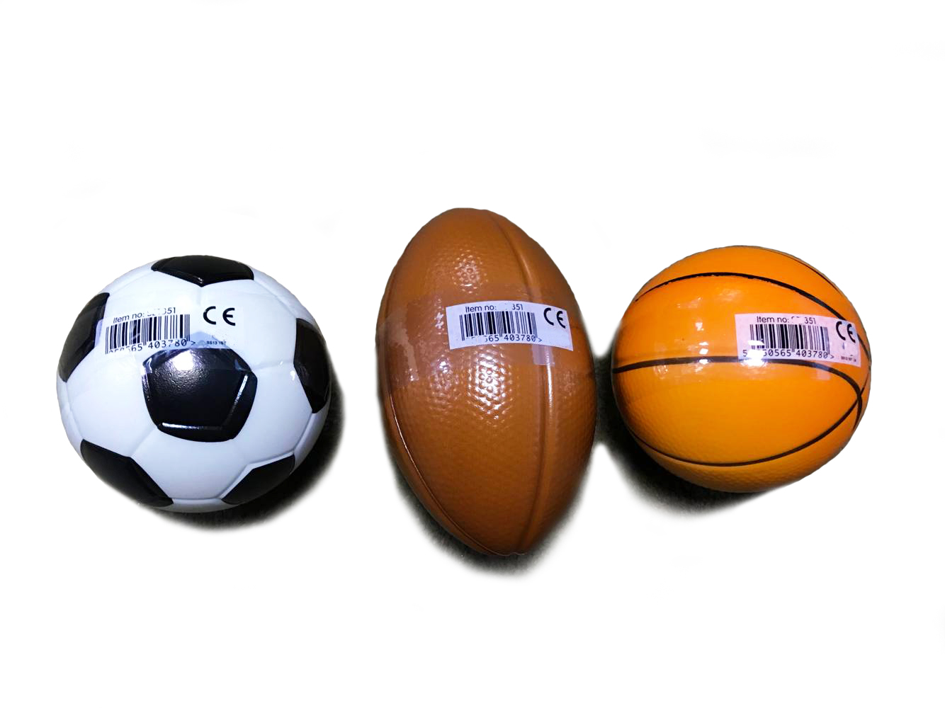 TOUGH FOAM SPORTS BALLS IN 9PC CDU