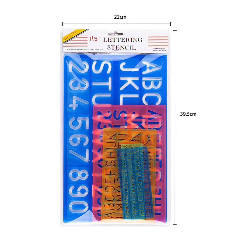 4PC STENCIL SET W/LETTER AND NUMBER