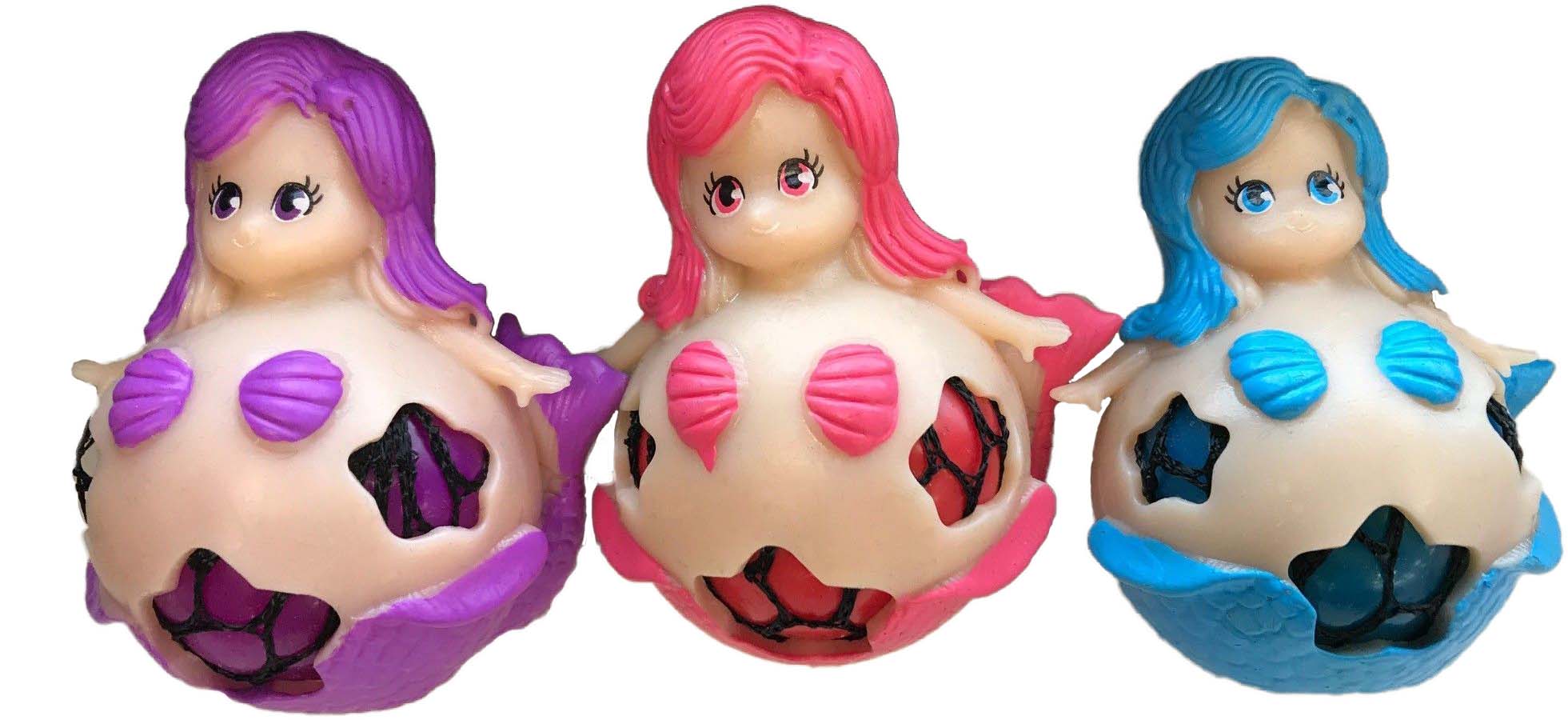 MERMAID SQUEEZE BALL 3-ASS