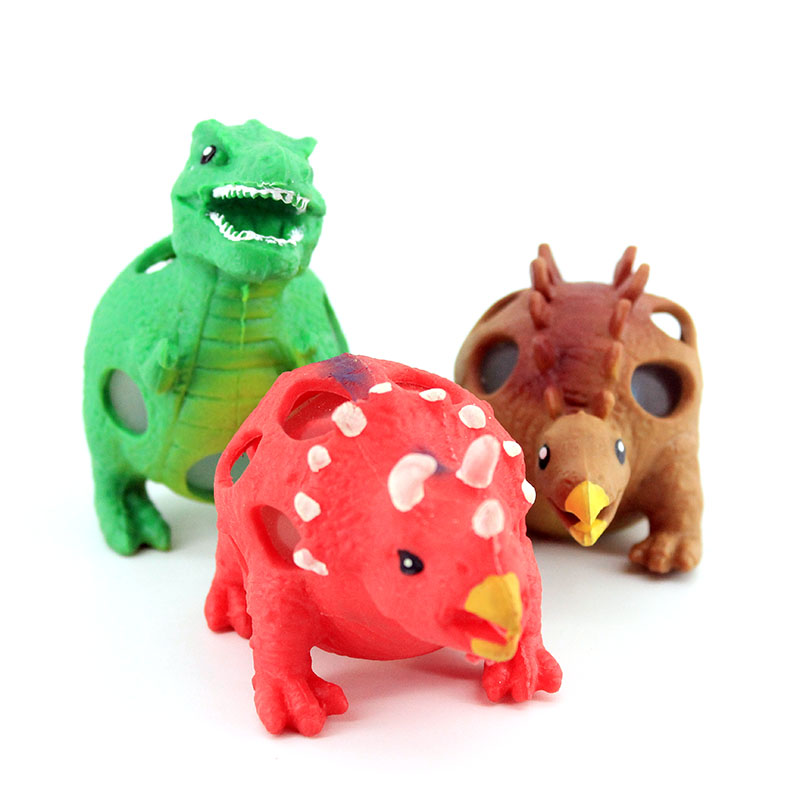 SQUISHY DINOSAUR WITH BEADS
