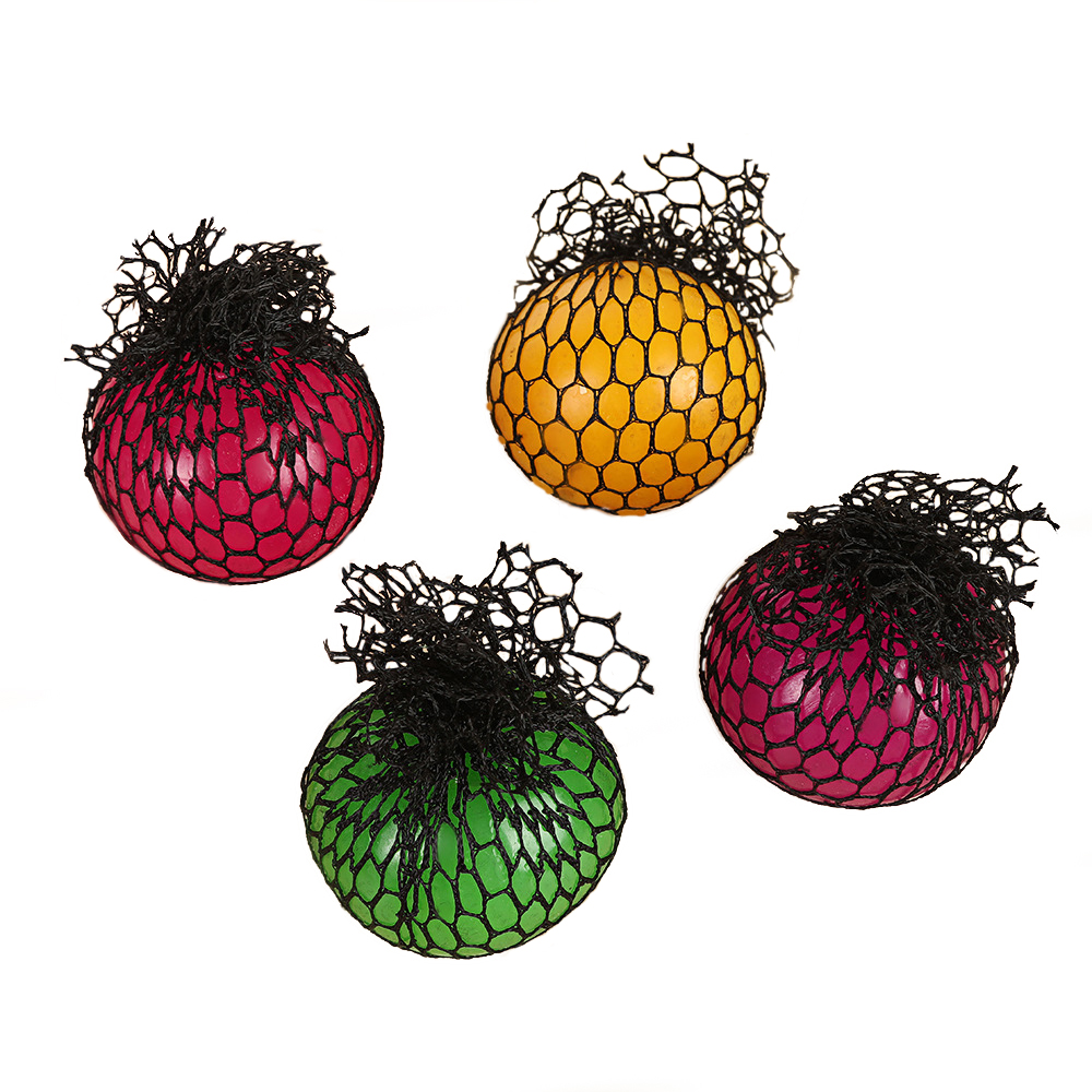 6CM SQUISHY STRESS BALL ASST COLOURS IN DISPLAY BOX