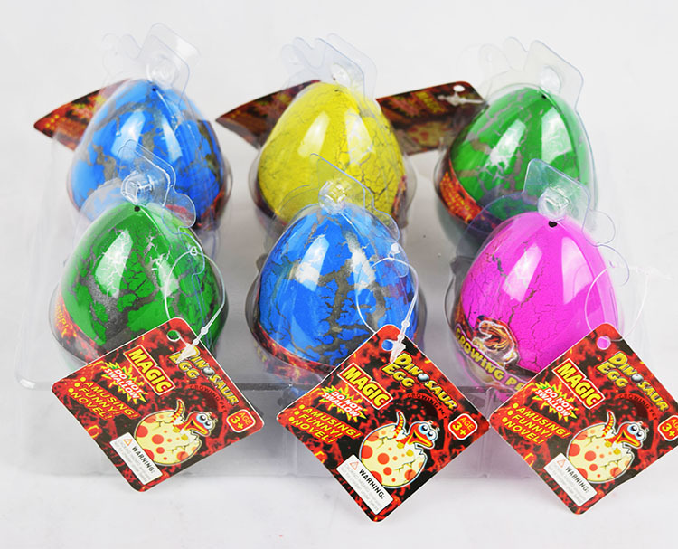 LARGE GROWING DINOSAUR IN CRINKLE EGG 6PCS D/DOX