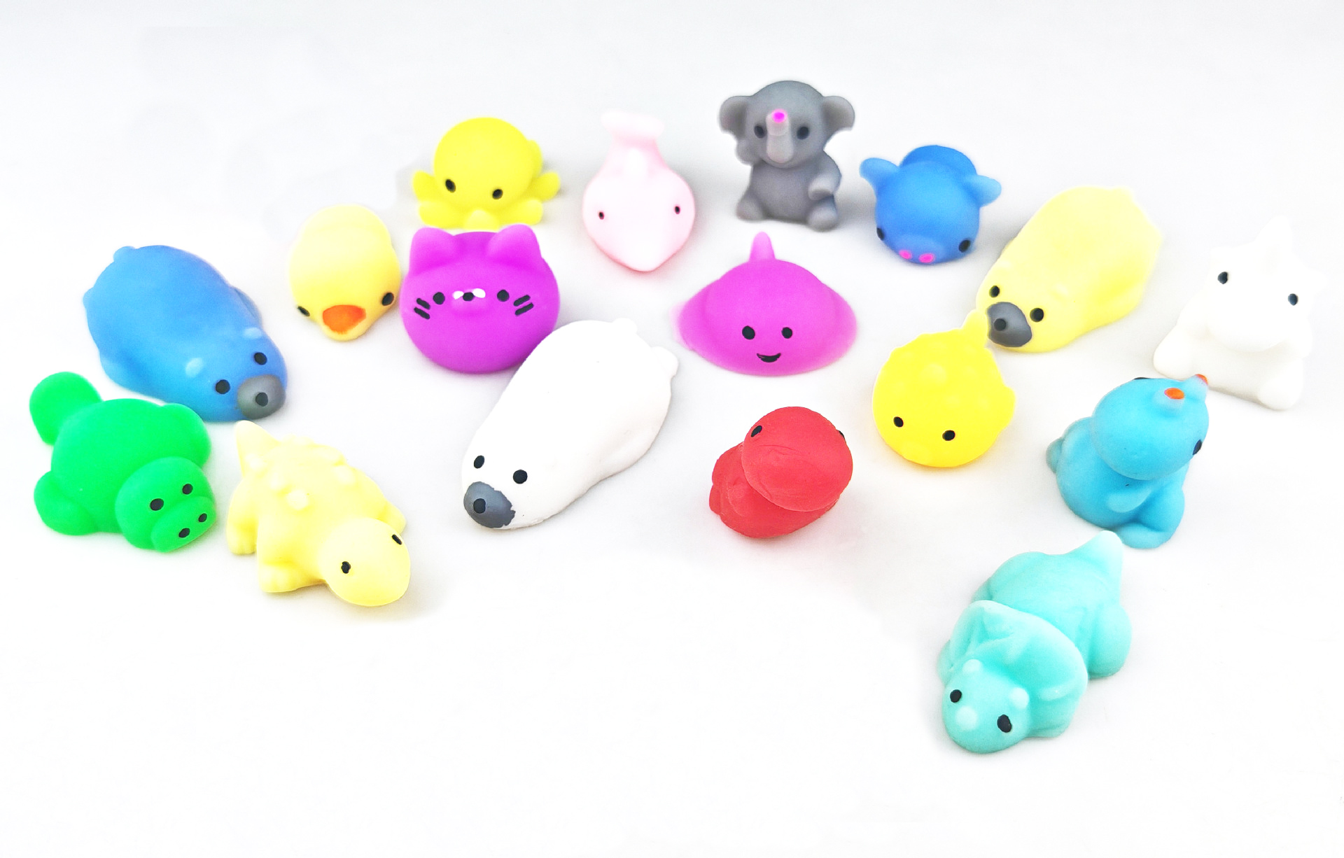 16PCS MINI SQUIGY ANIMALS IN PVC BOX 16 D/BOX