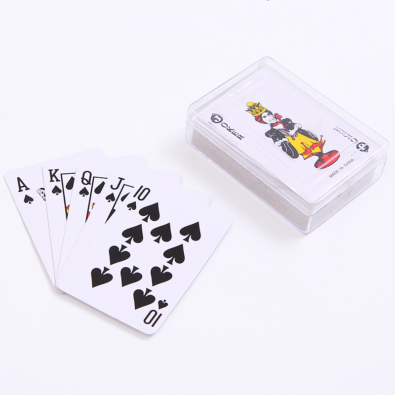 HIGH QUALITY PLASTIC COATED PLAYING CARDS IN PLASTIC BOX