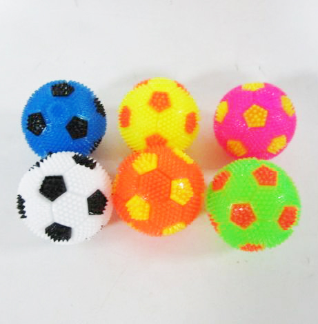 7.5CM SPIKEY FOOTBALL W/LIGHT 12PCS DISPLAY BOX