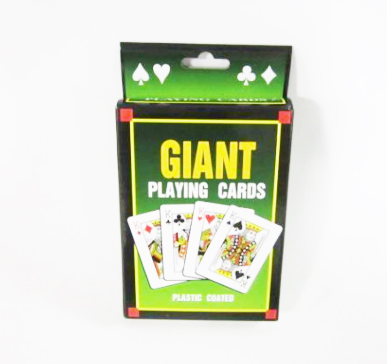 JUMBO PACK OF PLAYING CARDS 3.5'X5' IN HANGING BOX
