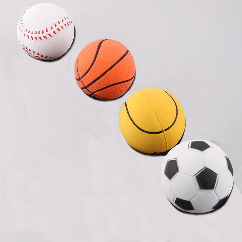 63mm2.5''SOLID RUBBER BALL 4 ASST 24PCIN PRTD DISPLAY BOX