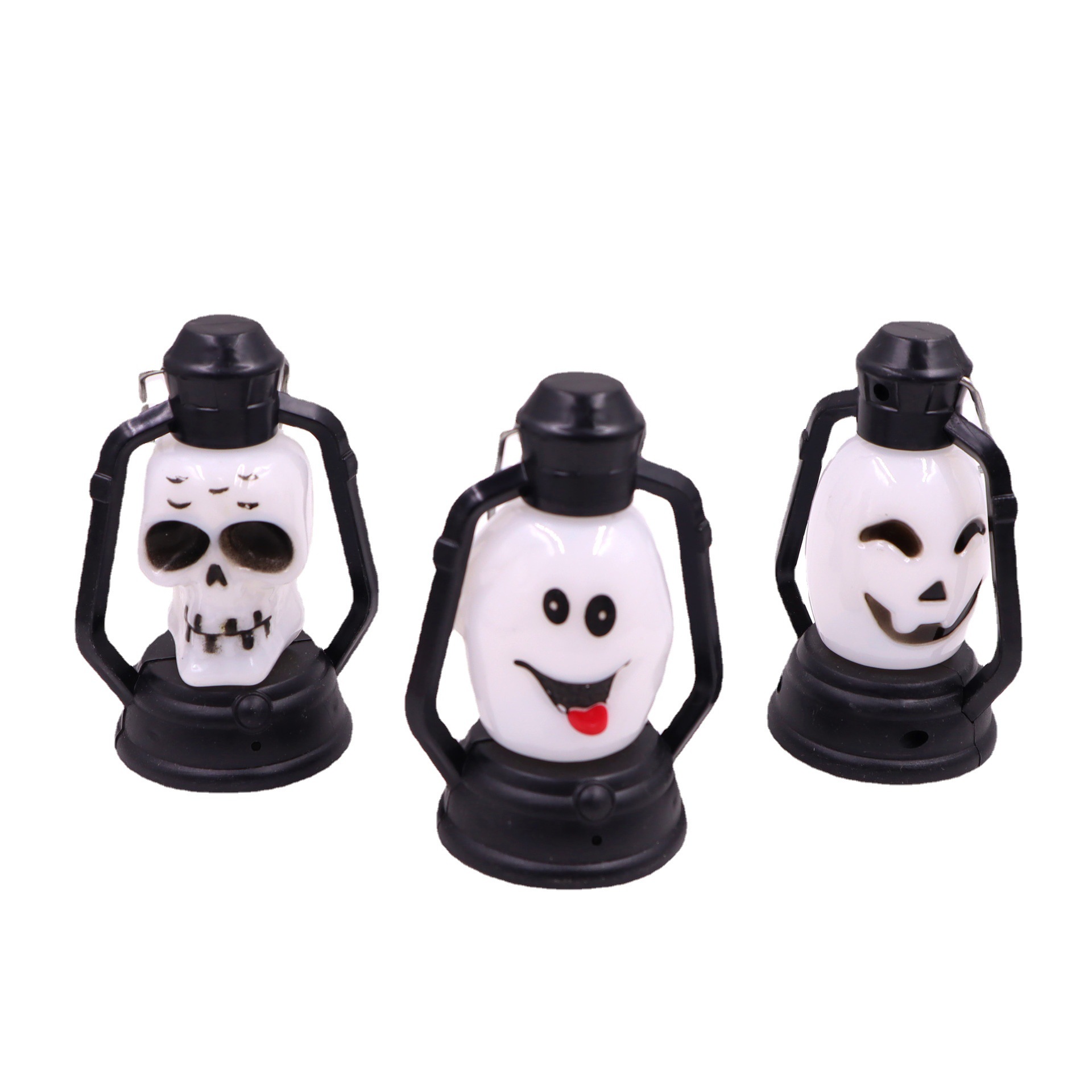 B/OP CHANGE COLOUR HALLOWEEN LANTERN 3 ASST FACES 12PC D/BOX
