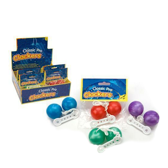 PAIR OF PLASTIC CLACKERS EACH IN BAG + HEADER CARD 24PC D/B