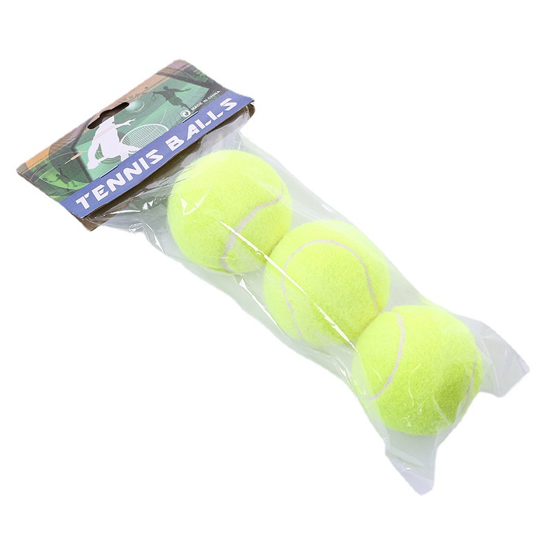 3PC PACK GRADE A TENNIS BALLS IN PVC BAG+HEADER CARD