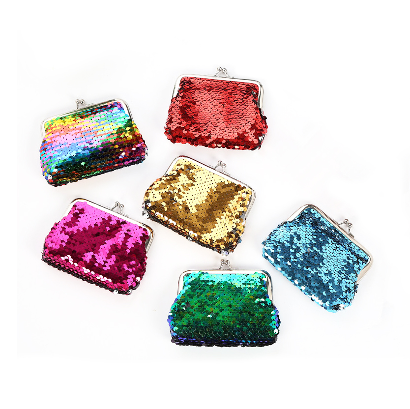 6ASST 9*8CM SEQUIN CLIP PURSE EACH W/HANGTAG IN 24 PC D/BOX
