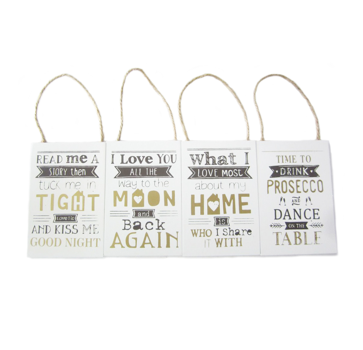 QUOTE HANGING SIGNS SET A 4ASSTD WITH HANG TAG