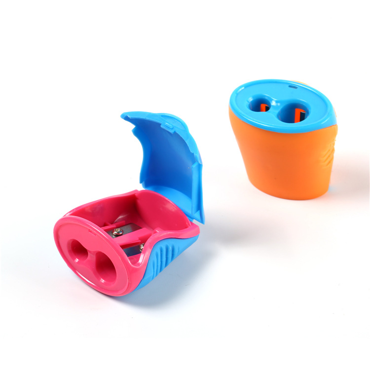 PVC TWIN PENCIL SHARPENER 42PCS IN PVC TUB W/LID