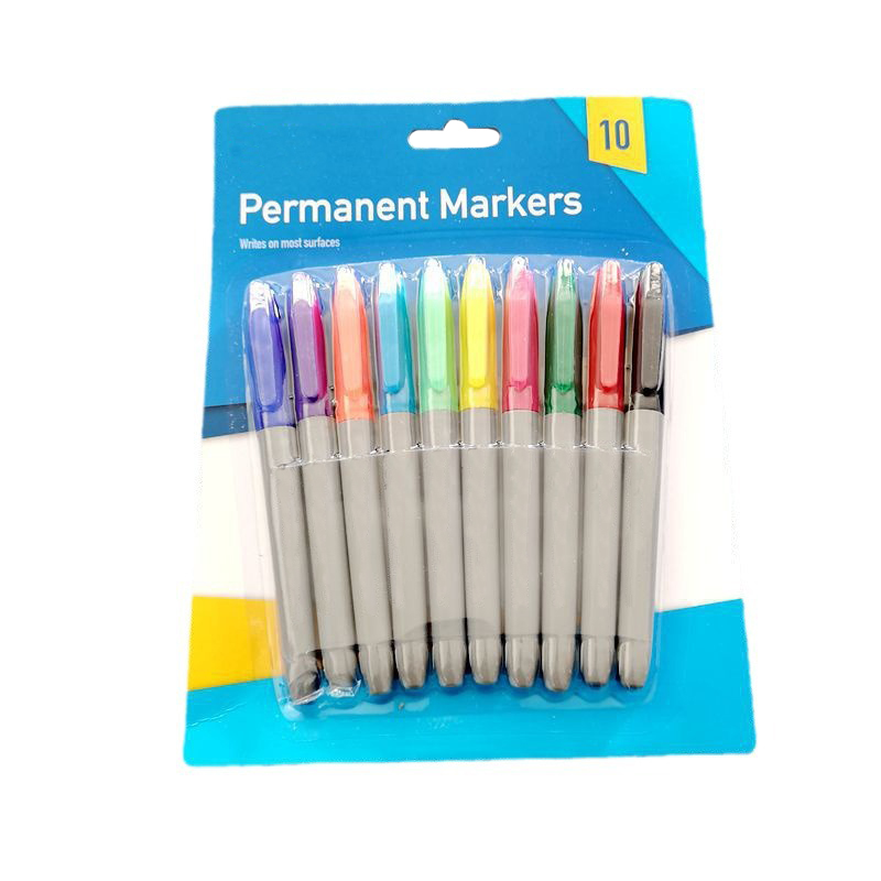 PERMANENT COLOUR MARKERS 10 SET