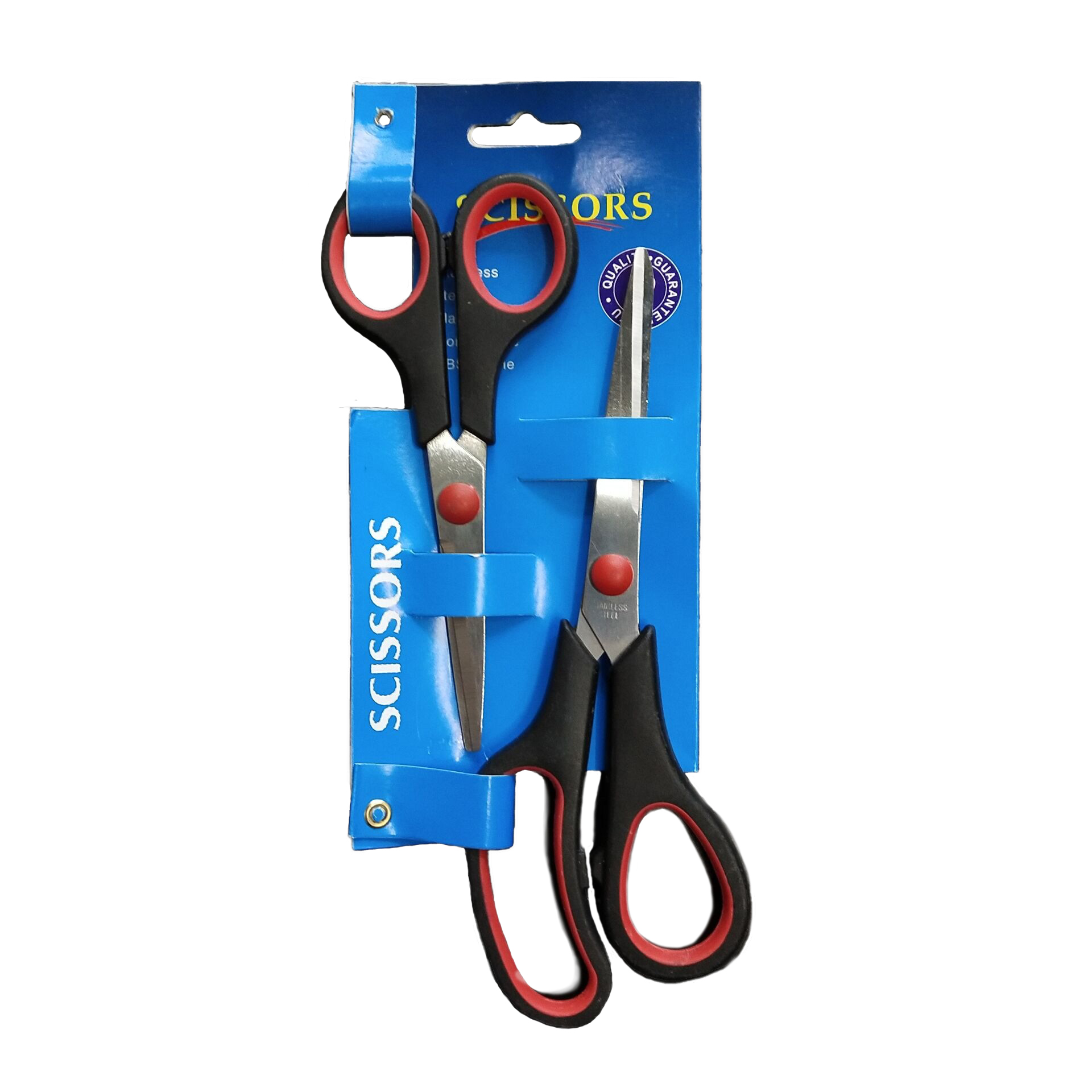 2PC S/S SCISSORS BLACK ON TIE ON CARD