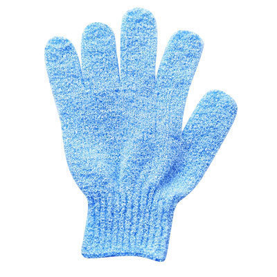 PAIR OF EXFOLIATING GLOVES IN POLYBAG W/HEADER CARD 2ASSTD