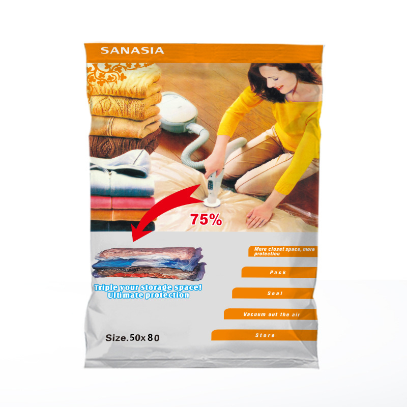 CLEAR VACUUM STORAGE BAG 50x80CM IN PRINTED BAG