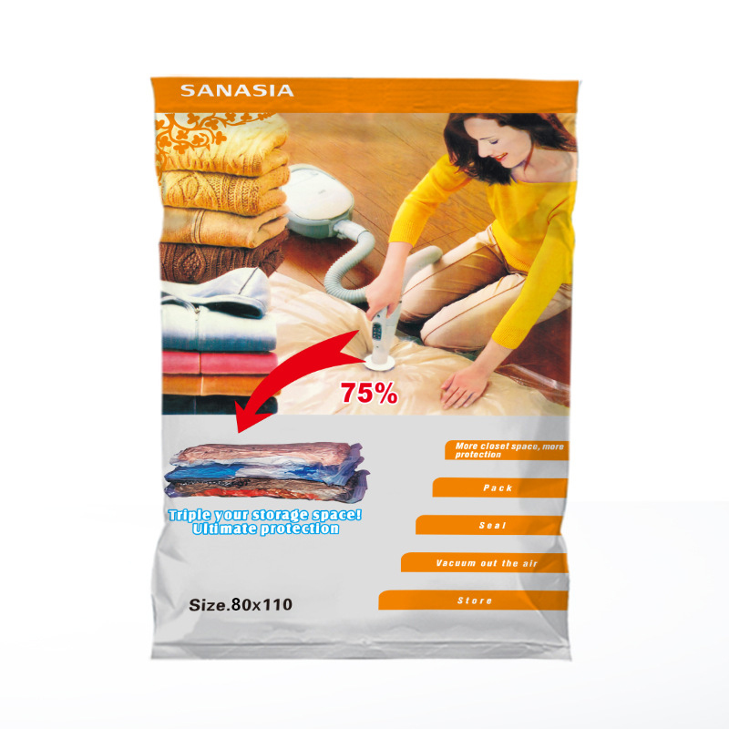 CLEAR VACUUM STORAGE BAG 80X110CM IN PRINTED BAG