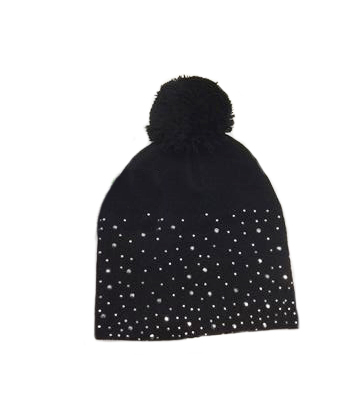 4ASST COL DIAMOND BOBBLE HAT ADULT SIZE W/HANGTAG