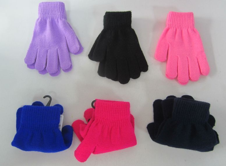 GIRLS SOLID COLOUR MAGIC GLOVES UNISEX COLOURS