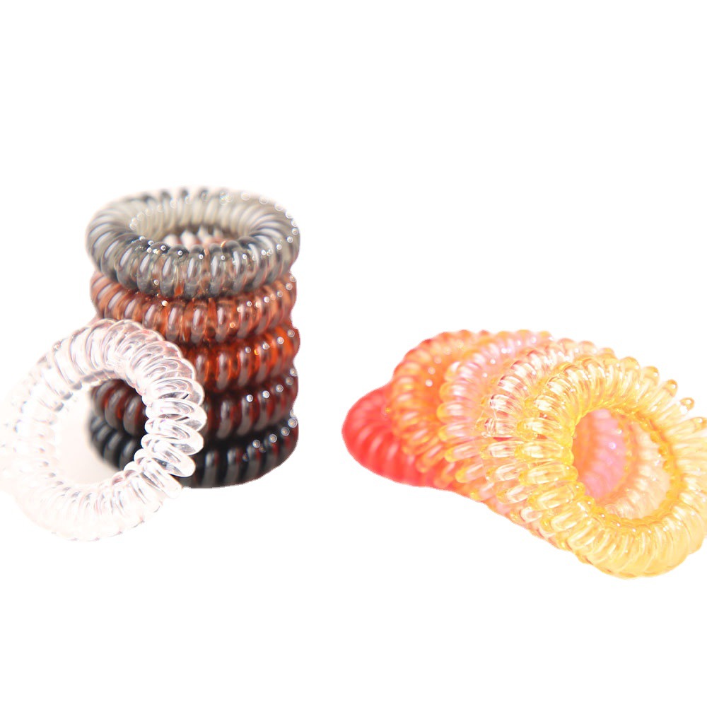 6PCS SPIRAL HAIR BOBBLE ON HANG TAG W/KIMAAL 24PCS ASST D/BOX